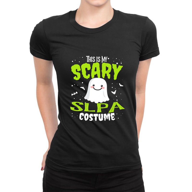 Funny Halloween This Is My Scary Slpa Custome Speech Aide Premium Ladies Fitted T-Shirt by JennetteMichelleBrink | Artistshot