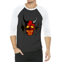 Hell Skull 3/4 Sleeve Shirt | Artistshot