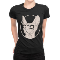 Death Metal Sphynx Cat, Satanic Clothing For Men Women T Shirt Ladies Fitted T-shirt | Artistshot