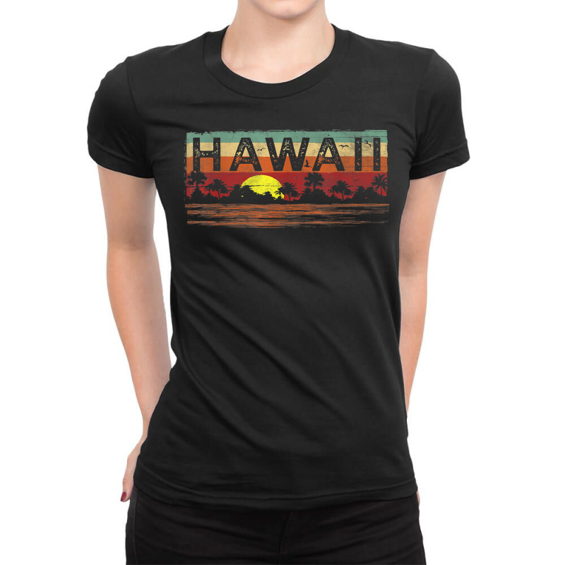 Vintage Tropical Hawaii T Shirt   Hawaiian T Shirt Ladies Fitted T-Shirt by kogmor58594 | Artistshot