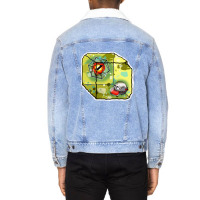 A Mask Is No Protection From A Gelatinous Cube Friend Unisex Sherpa-lined Denim Jacket | Artistshot