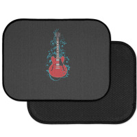 Red Semihollow Electric Guitar Flowering Vines 1 Rear Car Mat | Artistshot