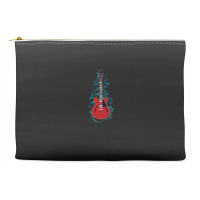 Red Semihollow Electric Guitar Flowering Vines 1 Accessory Pouches | Artistshot