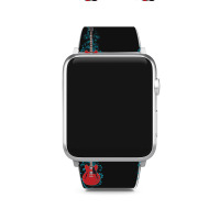 Red Semihollow Electric Guitar Flowering Vines 1 Apple Watch Band | Artistshot