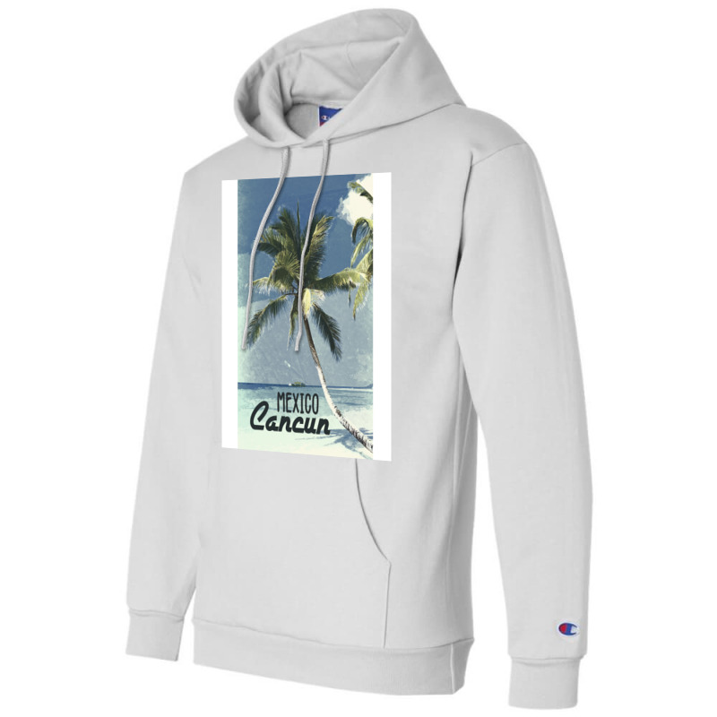 Cancun Mexico ✪ Vintage Style Poster (1) Champion Hoodie | Artistshot