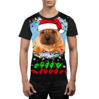 Merry Christmas Hands Sign Language Santa Shar Pei Lover154 Graphic T-shirt | Artistshot