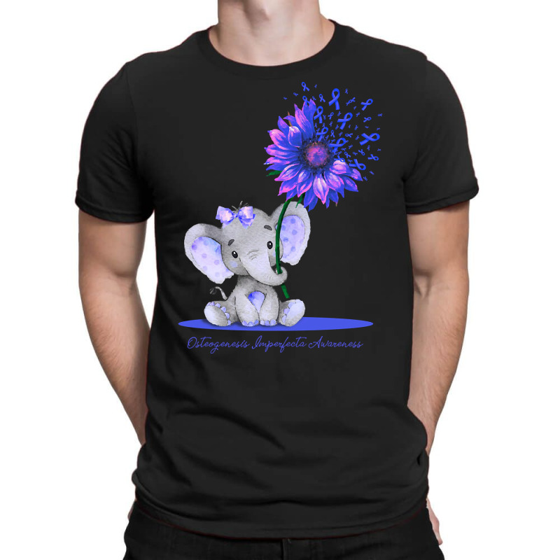 Limited Edition Osteogenesis Imperfecta Awareness Cute Elephant Sunflo T-shirt | Artistshot