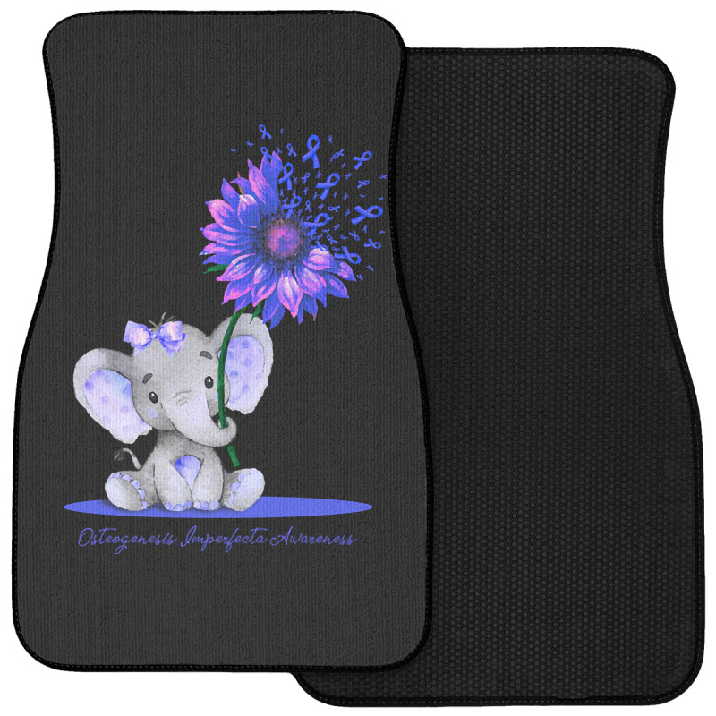 Limited Edition Osteogenesis Imperfecta Awareness Cute Elephant Sunflo Front Car Mat | Artistshot