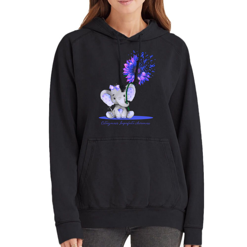 Limited Edition Osteogenesis Imperfecta Awareness Cute Elephant Sunflo Vintage Hoodie | Artistshot