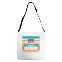 Retro Synthesizer Keyboard Music Producer Cat Lover T Shirt Adjustable Strap Totes | Artistshot