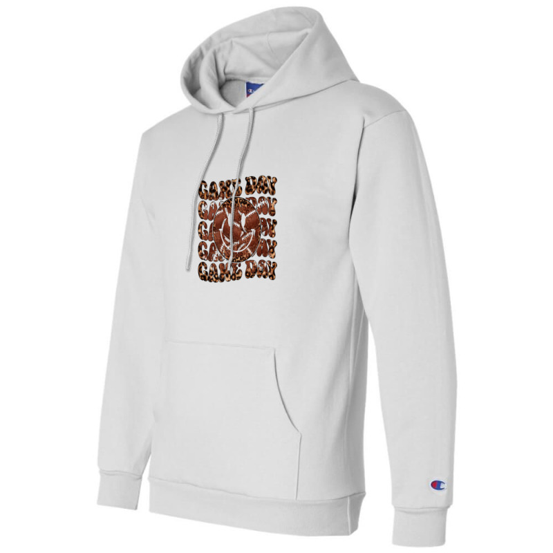 Cute Retro Wavy Game Day Football Leopard Print Champion Hoodie | Artistshot