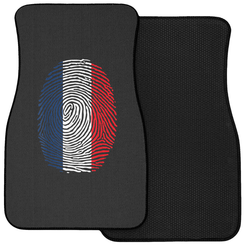 French Fingerprint France Flag Dna Cute Patriotic Front Car Mat by JosephWDaniels | Artistshot