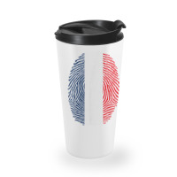 French Fingerprint France Flag Dna Cute Patriotic Travel Mug | Artistshot