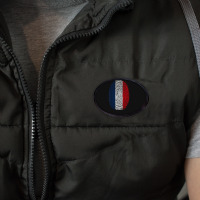 French Fingerprint France Flag Dna Cute Patriotic Oval Patch | Artistshot