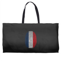 French Fingerprint France Flag Dna Cute Patriotic Weekender Totes | Artistshot