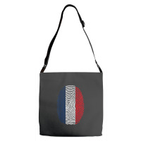 French Fingerprint France Flag Dna Cute Patriotic Adjustable Strap Totes | Artistshot