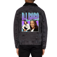 Dj Bobo 90s Style Eurodance Classic Unisex Sherpa-lined Denim Jacket | Artistshot