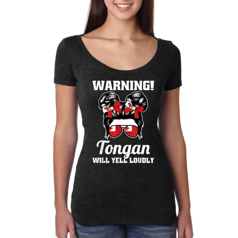 Warning! Tongan Will Yell Loudly Tonga T Shirt Women's Triblend Scoop T-shirt by noelenedh2mar | Artistshot