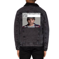 Mark Rober Meme Kids Pullover Girl Unisex Sherpa-lined Denim Jacket | Artistshot