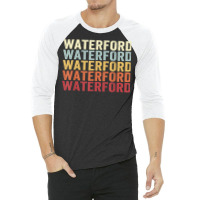 Waterford Michigan Waterford Mi Retro Vintage Text T Shirt 3/4 Sleeve Shirt | Artistshot