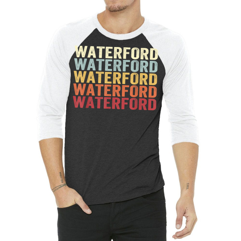 Waterford Michigan Waterford Mi Retro Vintage Text T Shirt 3/4 Sleeve Shirt | Artistshot