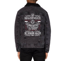 Dungeon Master  And Mug (black) Classic Unisex Sherpa-lined Denim Jacket | Artistshot