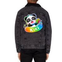 Kiki Panda Unisex Sherpa-lined Denim Jacket | Artistshot