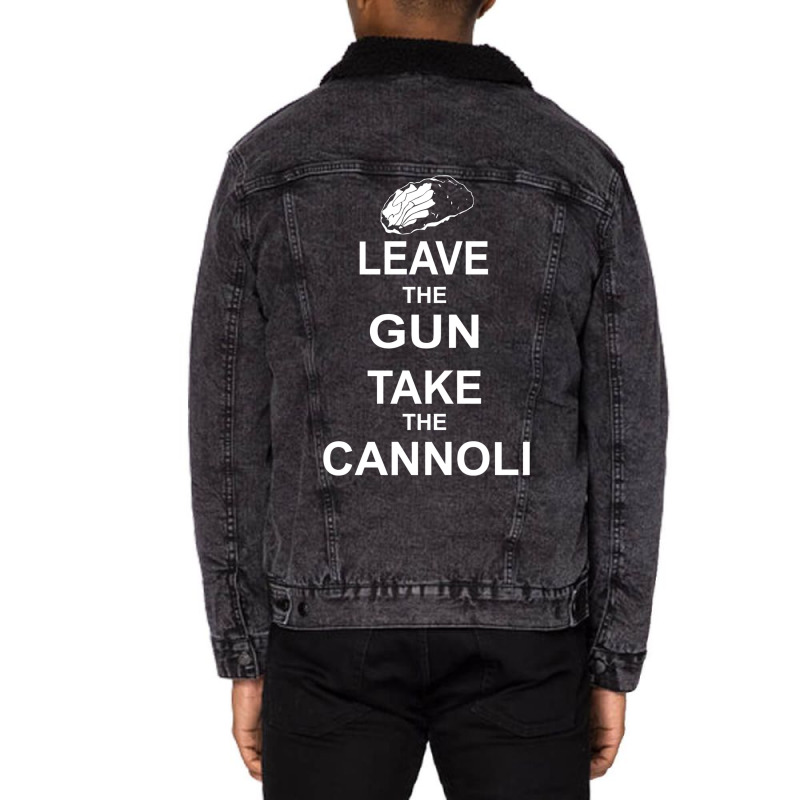 Leave The Gun, Take The Cannoli Unisex Sherpa-Lined Denim Jacket by racidaniritx | Artistshot