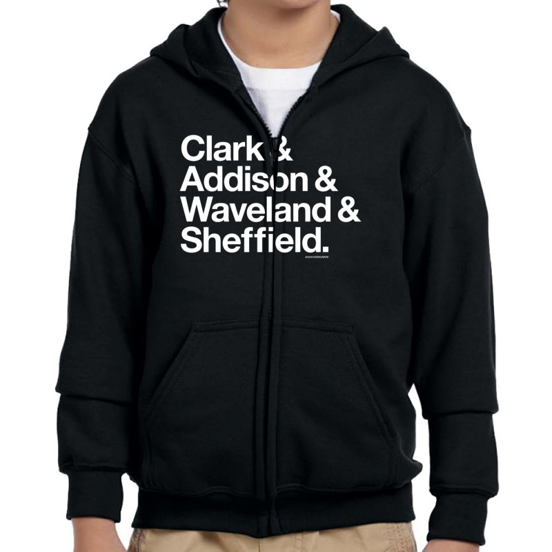 Clark & Addison & Waveland & Sheffield Chicago Youth Zipper Hoodie by LindsayAnnSkog | Artistshot