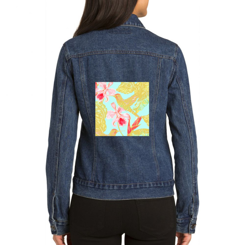 Tropical  Tropical Fascinating Unfold Ladies Denim Jacket by abadiva | Artistshot