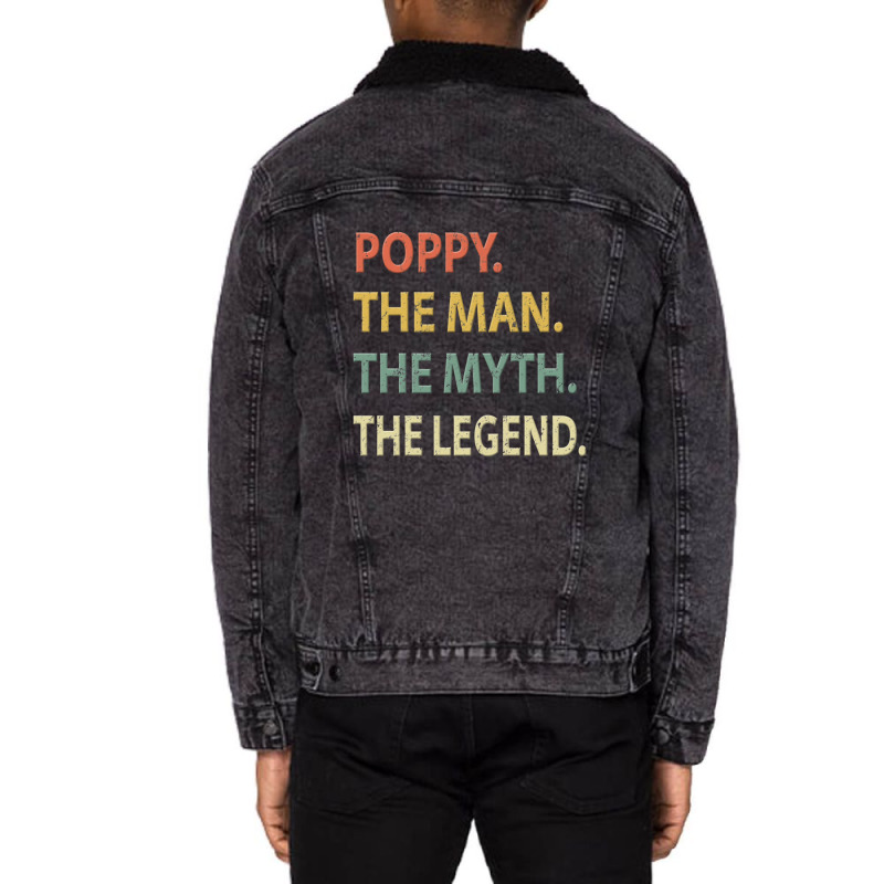 Poppy The Man The Myth The Legend Unisex Sherpa-lined Denim Jacket | Artistshot