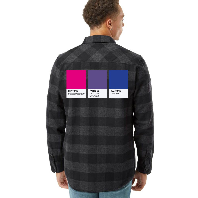 Lgbt Color Pantone Pallete Bisexual Community Design Classic Flannel Shirt | Artistshot