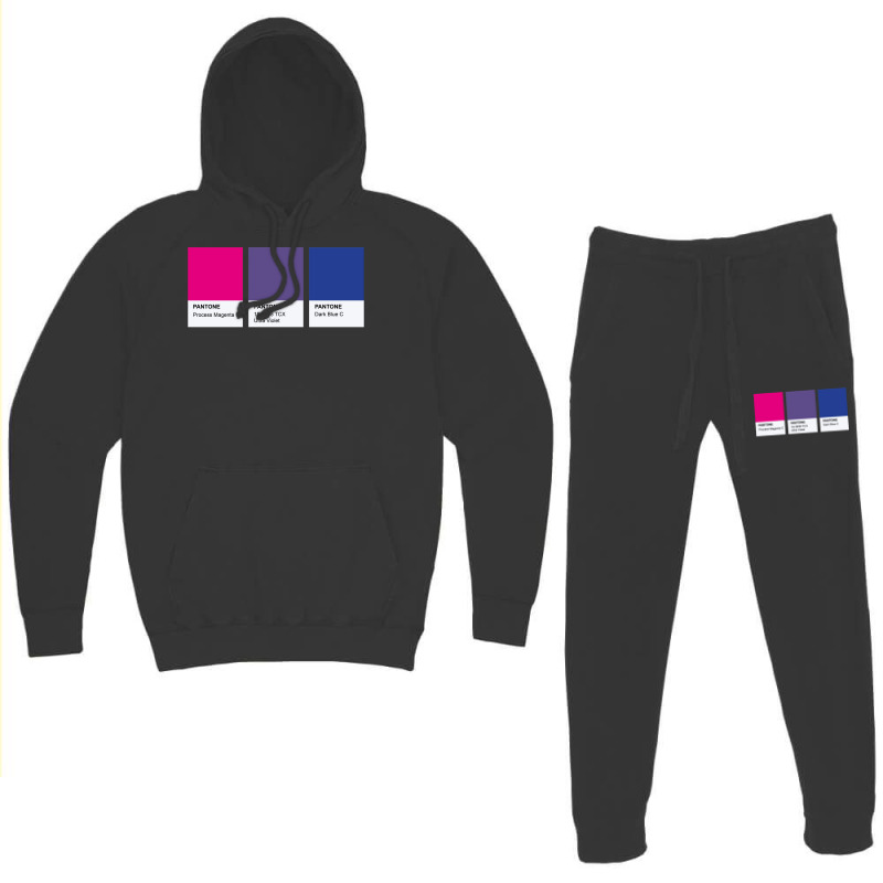 Lgbt Color Pantone Pallete Bisexual Community Design Classic Hoodie & Jogger Set | Artistshot