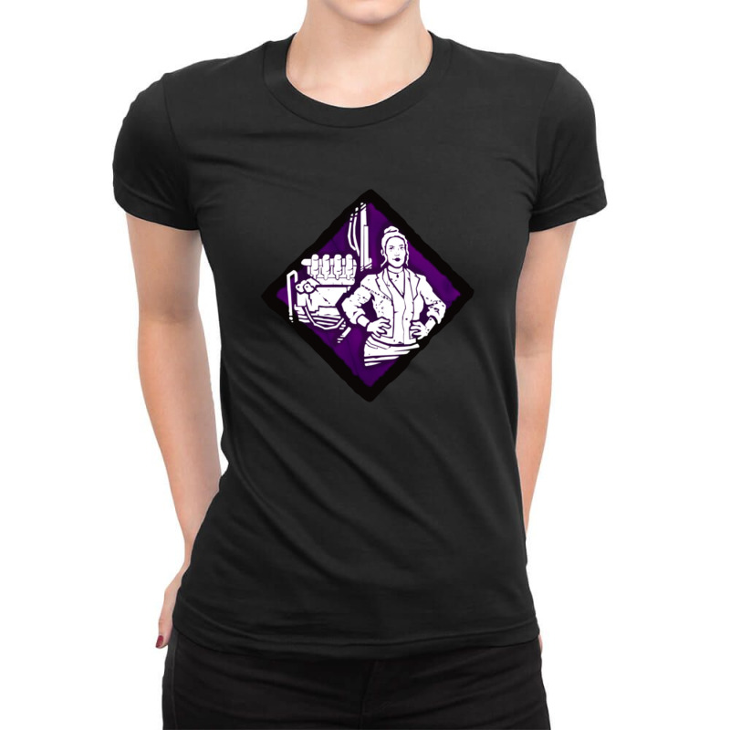 Poised Hq Diamond Perk Inspired Splash Art Ladies Fitted T-shirt | Artistshot