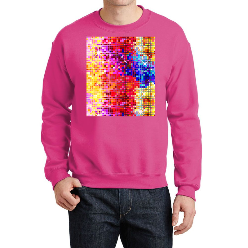 Image Of Metallic Colorful Sequins Lookdisco Ball Image Glitterpattern Crewneck Sweatshirt | Artistshot