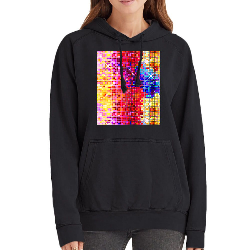 Image Of Metallic Colorful Sequins Lookdisco Ball Image Glitterpattern Vintage Hoodie | Artistshot