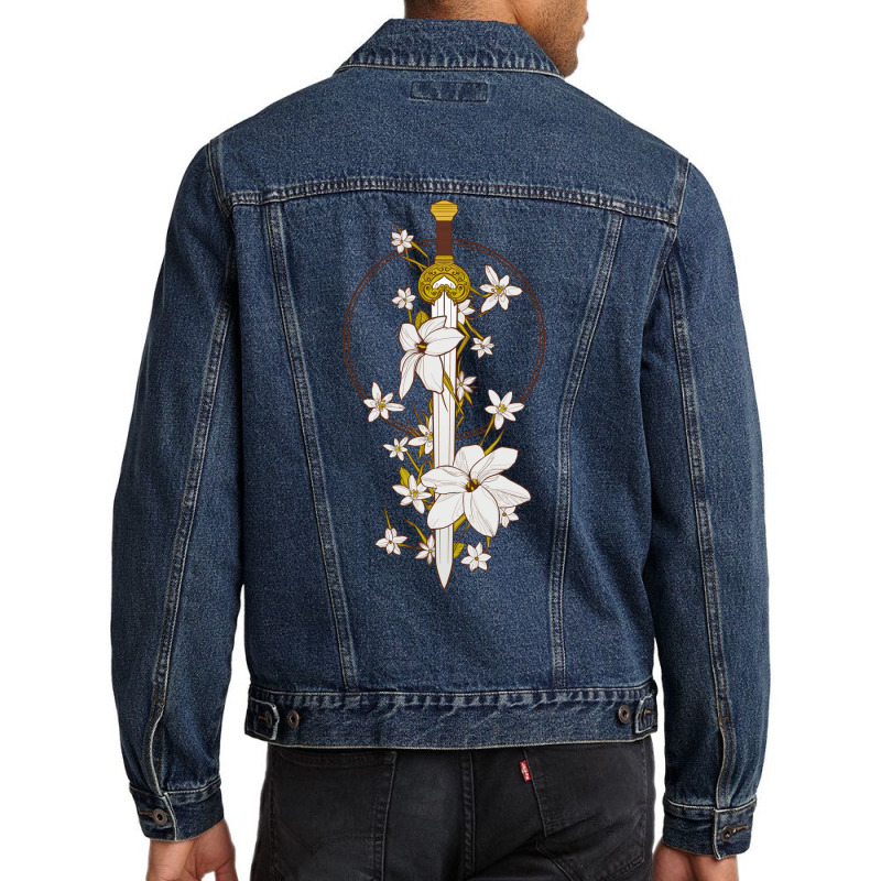 Petals On The Burial Mounds Men Denim Jacket by racidaniritx | Artistshot