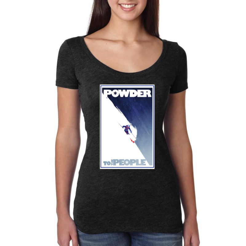 Powder To The People Women's Triblend Scoop T-shirt by EvanWayneCofer | Artistshot