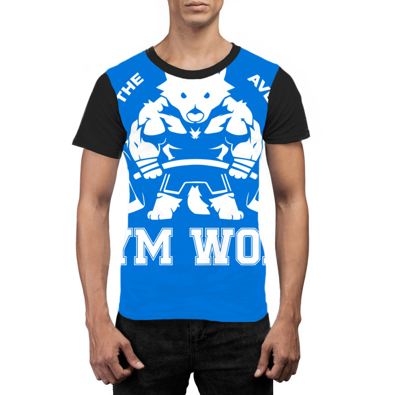 Not The Average Gym Wolf Graphic T-shirt | Artistshot