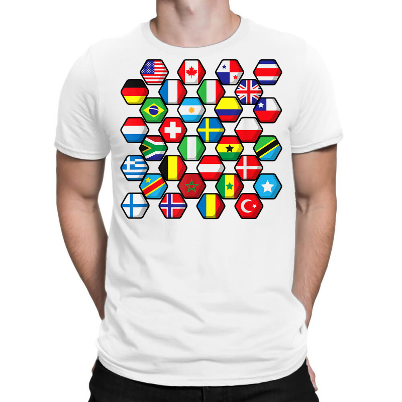 World Map Of Flags Globe Atlas, Flags Of The World Gift T Shirt T-shirt | Artistshot