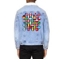 World Map Of Flags Globe Atlas, Flags Of The World Gift T Shirt Unisex Sherpa-lined Denim Jacket | Artistshot