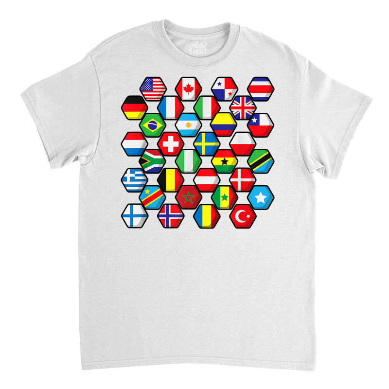 World Map Of Flags Globe Atlas, Flags Of The World Gift T Shirt Classic T-shirt | Artistshot