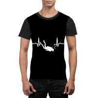 Funny Heartbeat Scuba Diving Lover Birthday Gift Idea Scuba Diver Nurs Graphic T-shirt | Artistshot