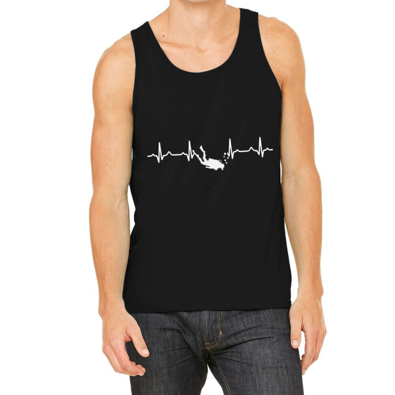 Funny Heartbeat Scuba Diving Lover Birthday Gift Idea Scuba Diver Nurs Tank Top | Artistshot