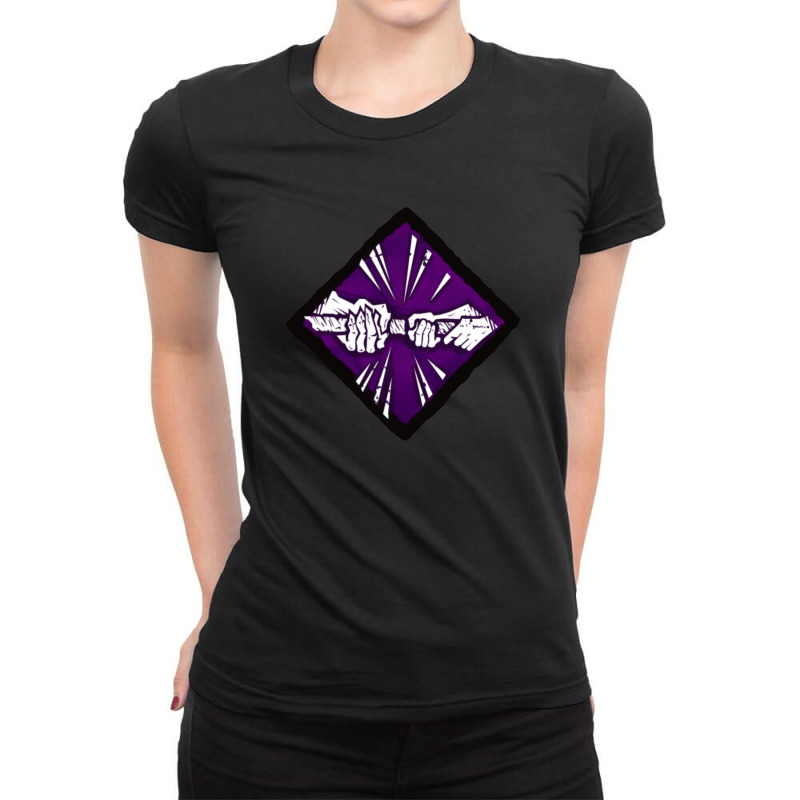 Power Struggle Hq Diamond Perk Inspired Splash Art Ladies Fitted T-shirt | Artistshot