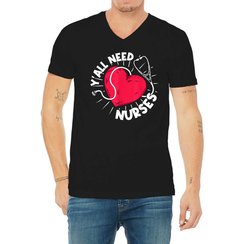 Hospital  Murse  Heart  Nurses  Registered Nurse T Shirt V-neck Tee | Artistshot