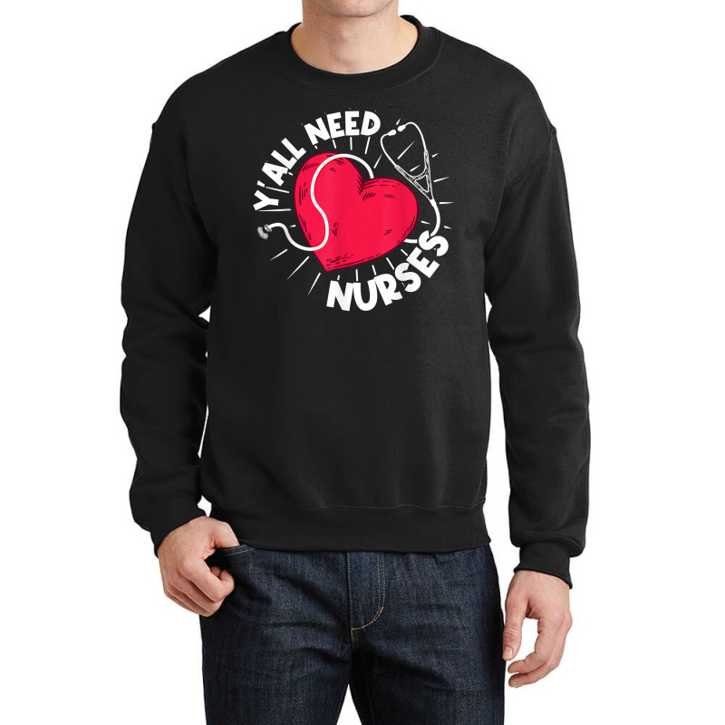 Hospital  Murse  Heart  Nurses  Registered Nurse T Shirt Crewneck Sweatshirt | Artistshot