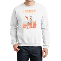 Space Pulp Robot Dinosaur Hero Crewneck Sweatshirt | Artistshot