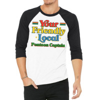 Your Friendly Local Pontoon Captain Funny Pontoon Boat Humor T Shirt 3/4 Sleeve Shirt | Artistshot