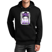 Womens Domestic Violence Awareness Warrior Purple Messy Bun V-neck Unisex Hoodie | Artistshot